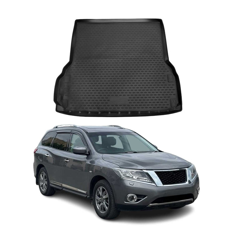 Tapis de Coffre pour Nissan Pathfinder 2014-2020 en caoutchouc TPE 3D Noir 1Pcs