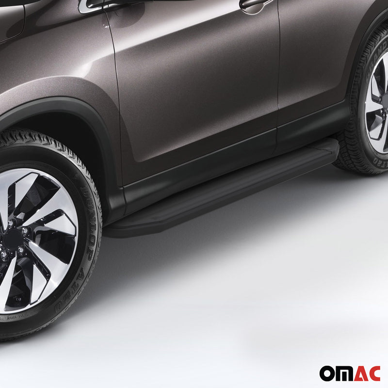 Marchepieds Latéraux pour Honda CR-V 2012-2016 Alu Noir ABE