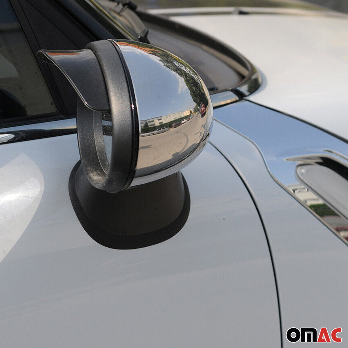 Coques de Rétroviseurs pour Mini Roadster R59 2012-2015 en Acier Chromé Argent