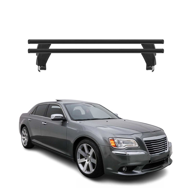Menabo Barres de toit Transversales pour Lancia Thema 2011-2014 Alu Noir 2x ABE