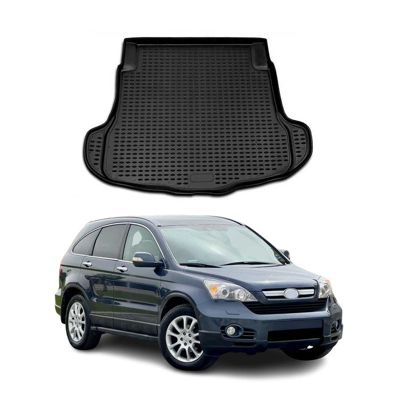 Tapis de Coffre pour Honda CR-V 2006-2012 en caoutchouc TPE 3D Noir 1Pcs