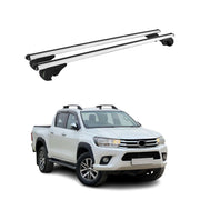Barres de toit Transversales pour Toyota Hilux VIII 2015-2026 TÜV Alu Gris 2Pcs