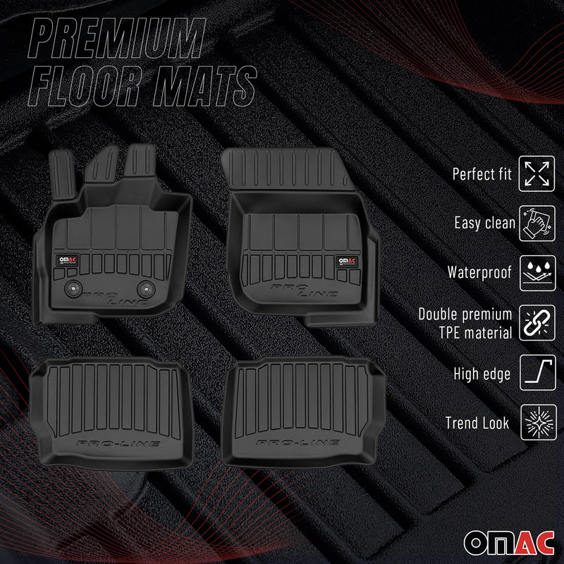 Tapis de Sol Voiture pour Ford Mondeo mk5 2014-2022 PE Noir