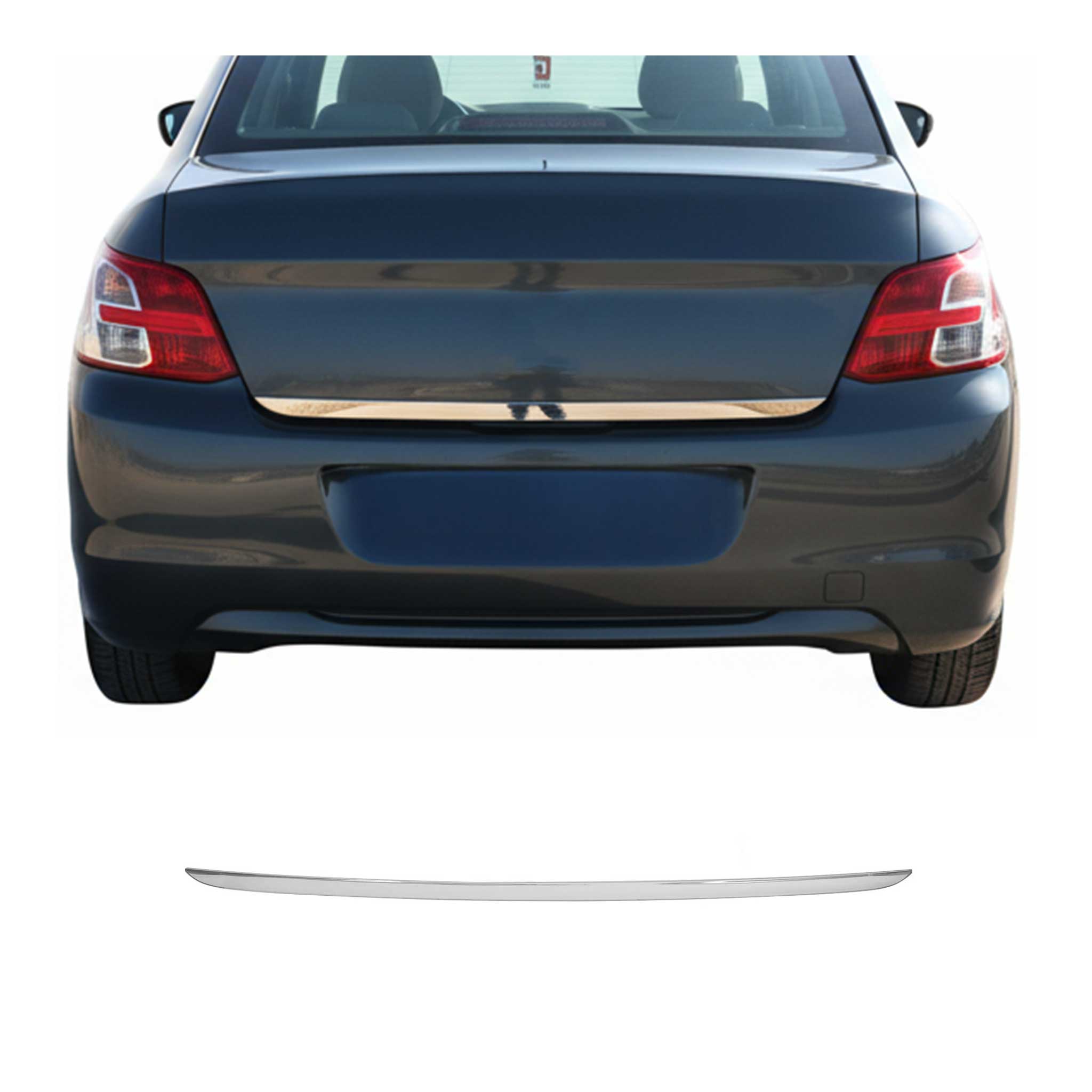 Garniture de Hayon Coffre pour Peugeot 301 2013-2021 acier inox