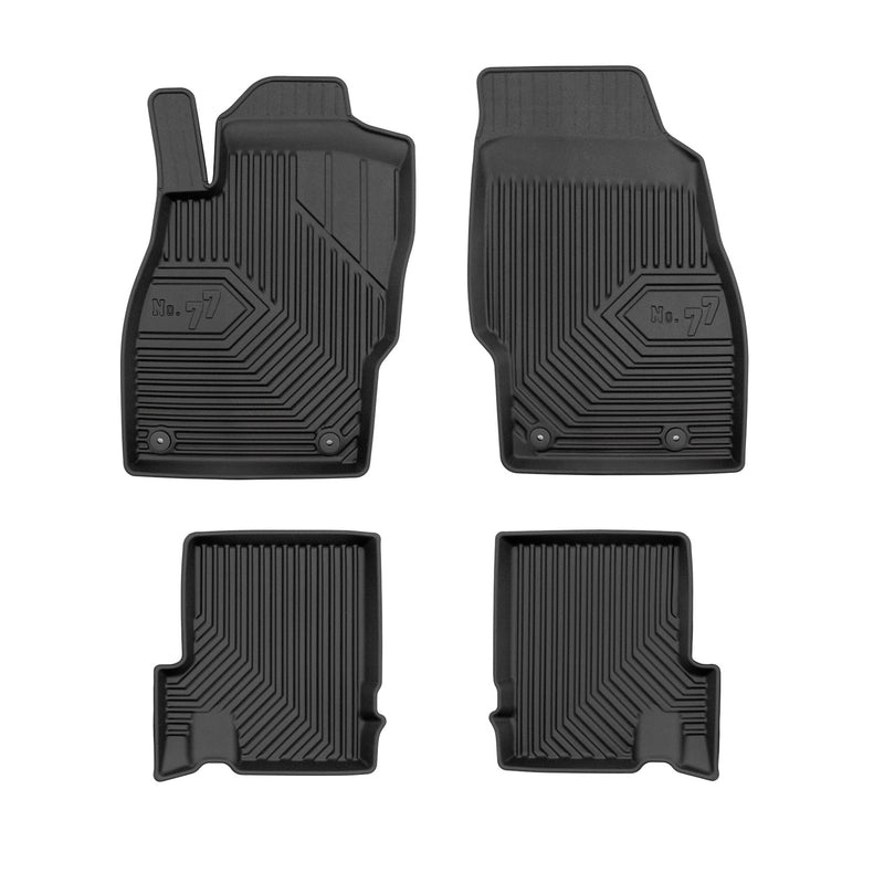Tapis de Sol de Voiture pour Opel Adam 2012-2019 TPE Antidérapant Noir 4Pcs