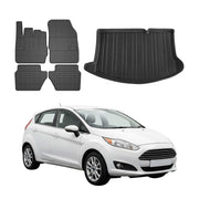 Kit Tapis de sol et coffre pour Ford Fiesta 2008-2017 HB TPE Noir