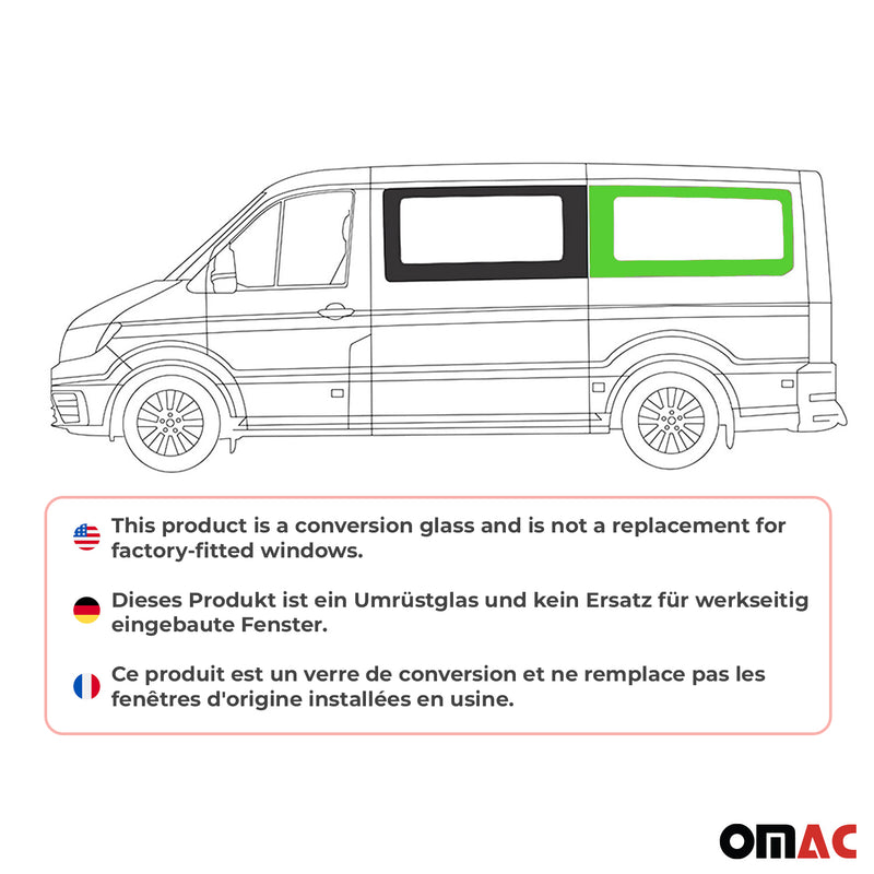 Vitre de Porte pour VW Crafter 2017-2025 L2 Arrière Gauche Pas pour Coulissante