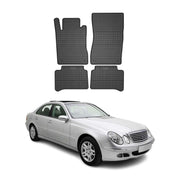 Tapis de Sol pour Mercedes Classe E W211 2002-2009 Caoutchouc Noir