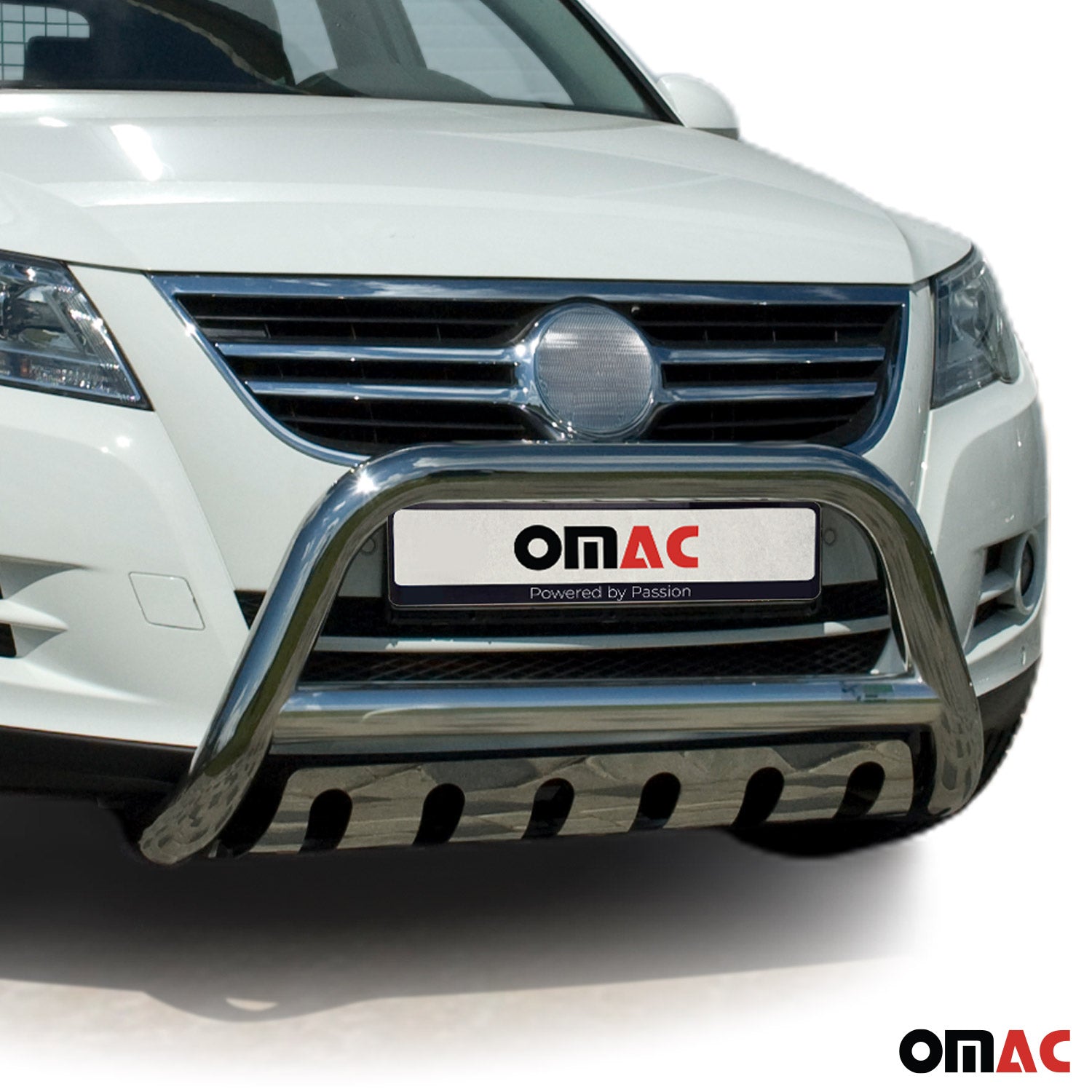 Pare-Buffle Avant Pour VW Tiguan 2007-2016 Acier Inoxydable Argent
