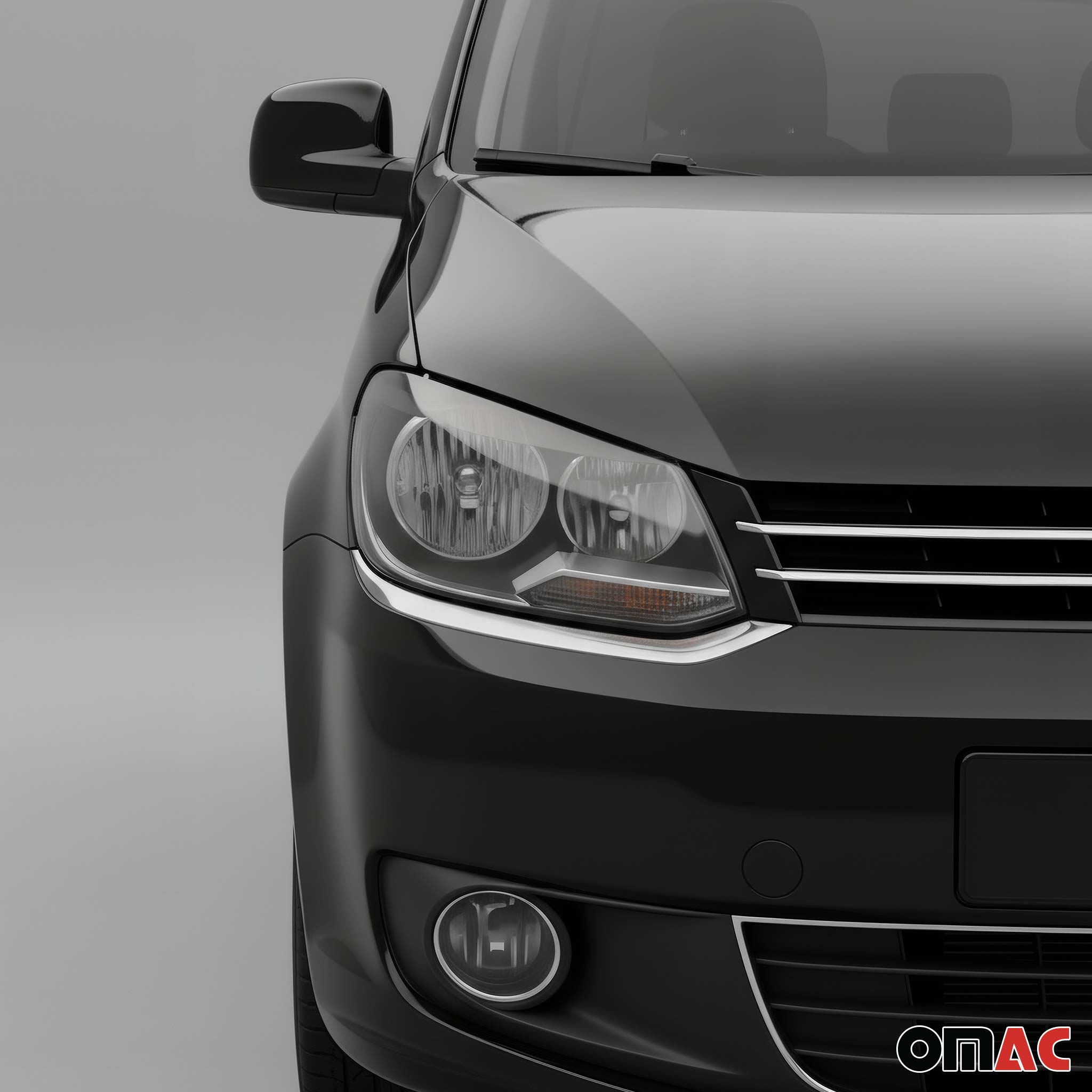 Cadre Phare Antibrouillard pour VW Caddy 2010-2015 en acier inox Chromé