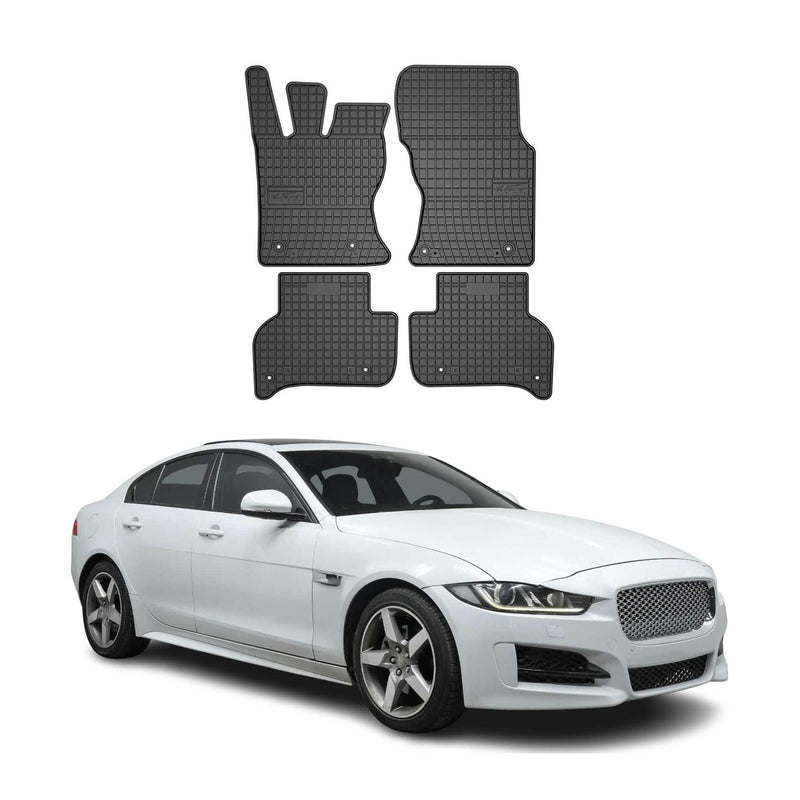 Tapis de Sol pour Jaguar XE 2015-2019 Caoutchouc Noir