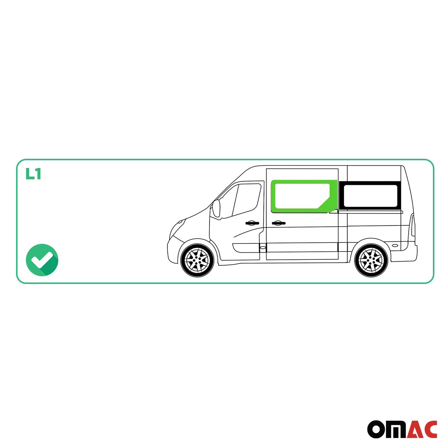 Vitre de Porte pour Renault Master 2010-2024 Droit Avant Coulissante L1