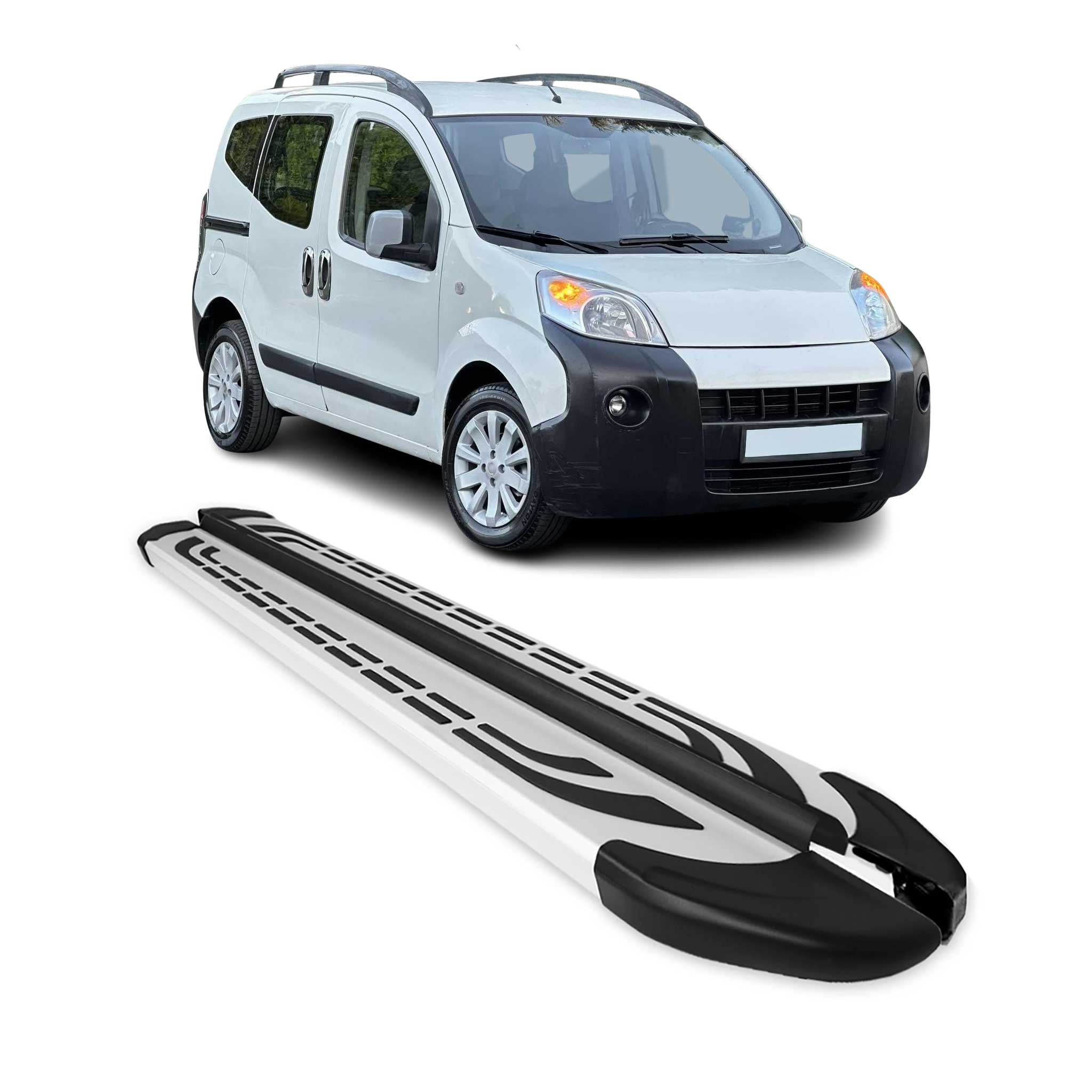 Marchepieds Latéraux pédale pour Citroen Nemo 2008-2017 Aluminium Gris 2Pcs