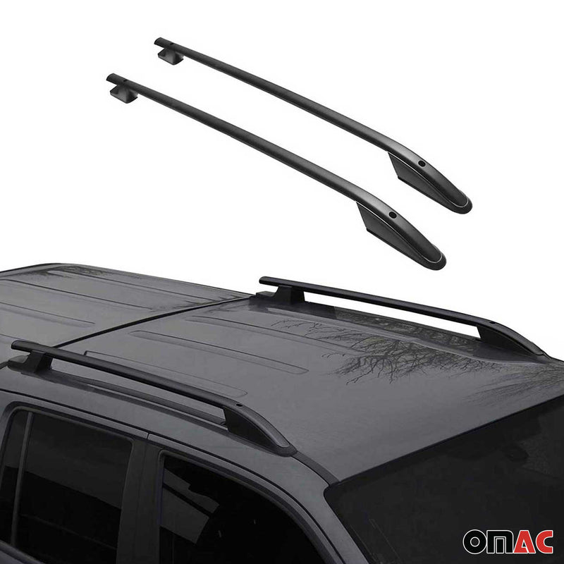Barres de toit longitudinales pour Peugeot Partner 1996-2008 Aluminium Noir