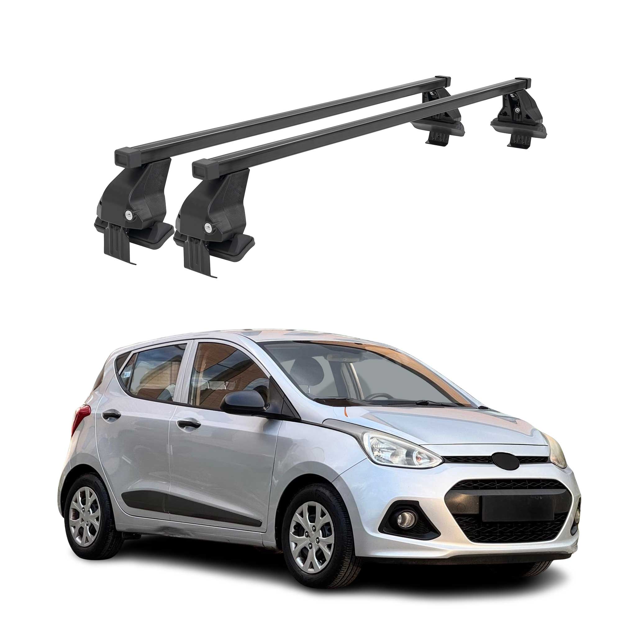 Barres Transversales Menabo pour Hyundai i10 2007-2013 Noir