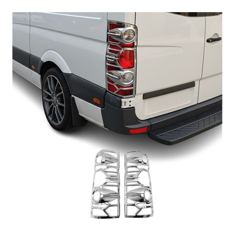 Cadre de Feu Stop Arrière pour VW Crafter 2012-2017 ABS Chromé 2 Pcs