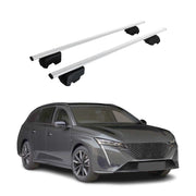 Barres de toit Transversales pour Peugeot 308 Break 2021-2023 Fer Argent ABE