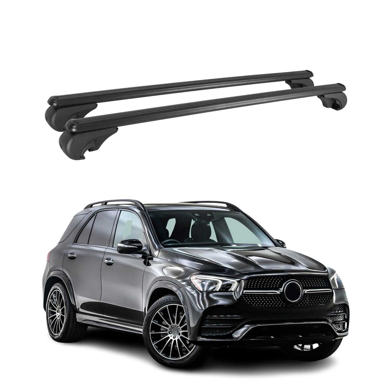 Barres de toit Transversales pour Mercedes GLE 2020-2025 Aluminium Noir