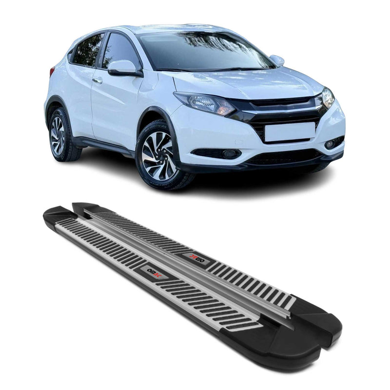 Marchepieds Latéraux pédale pour Honda HR-V 2016-2021 Noir Gris Aluminium 2Pcs