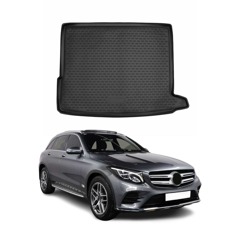 OMAC Tapis De Coffre pour Mercedes GLC X253 C253 2015-2022 en caoutchouc Noir