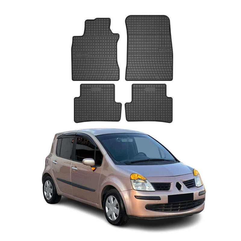 Tapis de Sol pour Renault Modus 2004-2012 Caoutchouc Noir