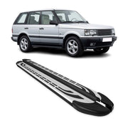 Marchepieds Latéraux pour Land Rover Range Rover Vogue 1994-2001 Alu Gris Noir