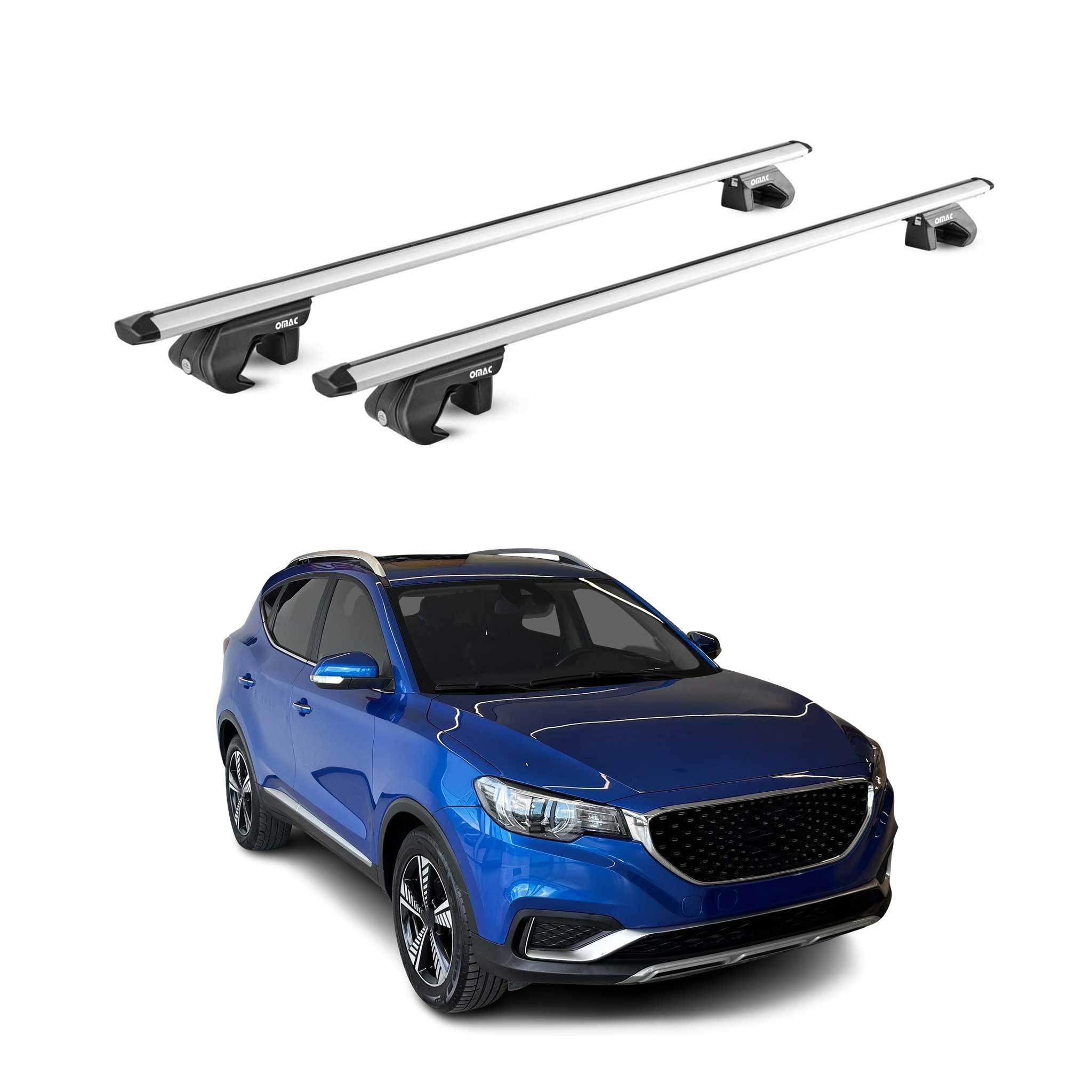 Barres de toit transversales pour MG ZS EV 2020-2026 Alu Argenté 2x ABE