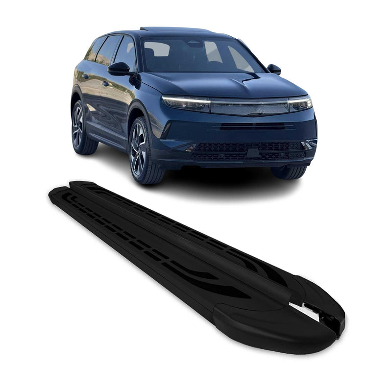 2024-2025 Opel Grandland II Marchepieds Latéraux pédale Noir Alu 2Pcs