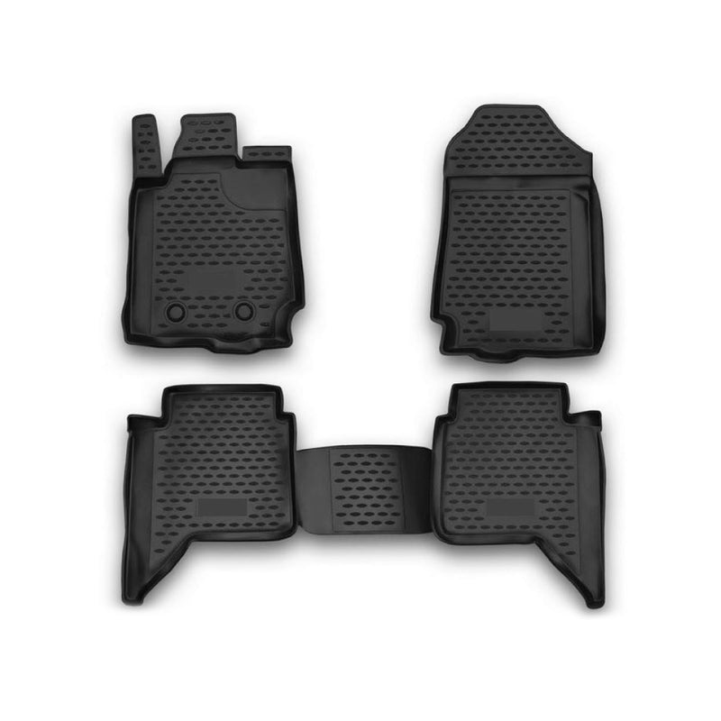 OMAC Tapis de sol pour Ford Ranger TKE 2011-2024 en caoutchouc Noir