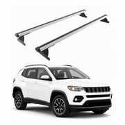 Barres de toit transversales pour Jeep Compass II 2017-2025 Aluminium Gris