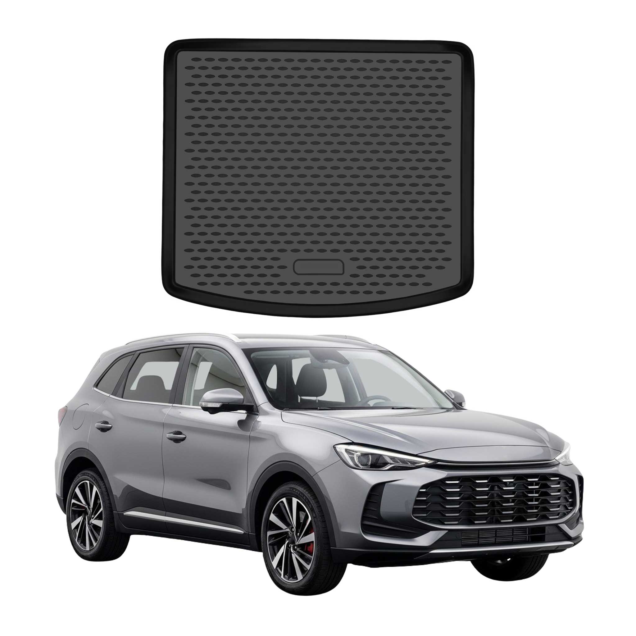 OMAC Tapis de coffre pour MG ZS EV 2020-2026 Supérieur en caoutchouc TPE Noir