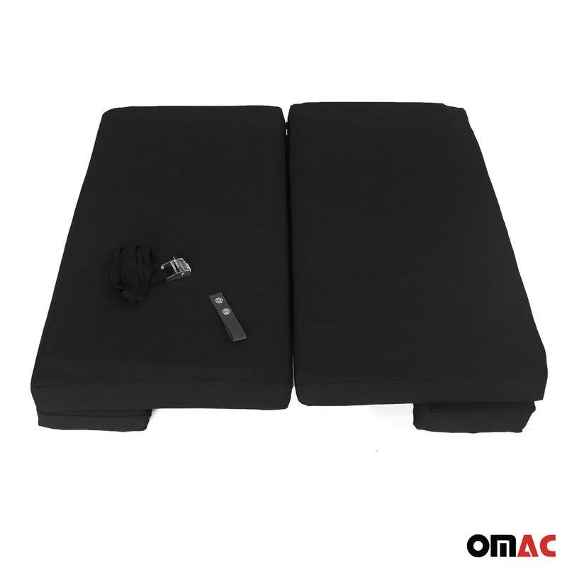 Matelas de Camping Pliable pour VW Transporter T5 2003-2015 en Polyster Noir