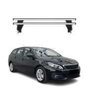 Menabo Barres de toit Transversales pour Peugeot 308 Break 2014-2021 Gris 2x ABE