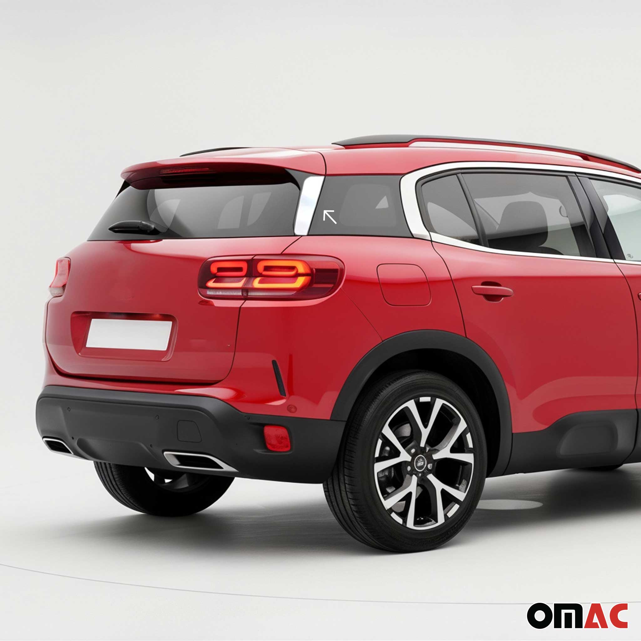 Couvercle aile latéral fenêtre arrière Citroen C5 Aircross 2018-2025 inox chromé