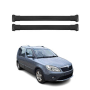 OMAC Barres de toit en aluminium pour Skoda Roomster 2006-2015 Noir 2Pcs TÜV