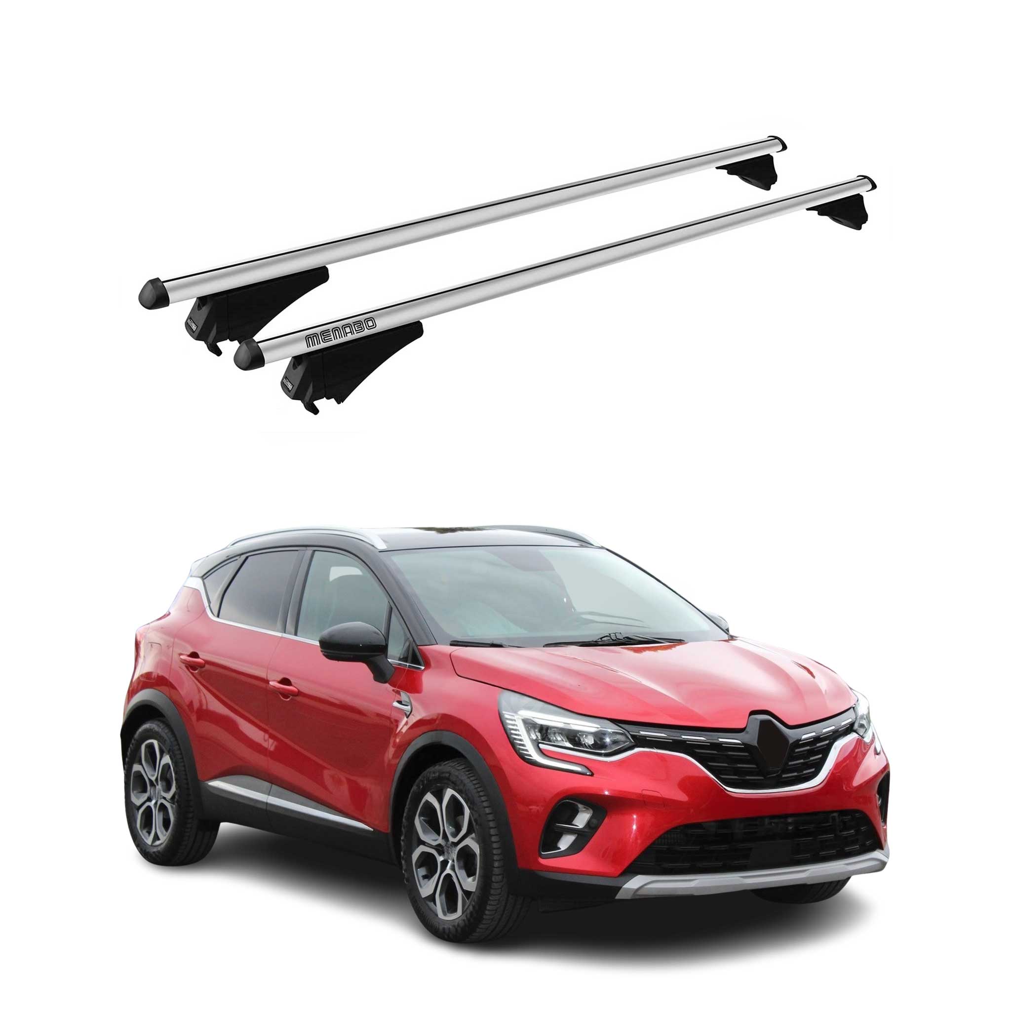 2019-2024 Renault Captur II Tiger Barres de toit transversales Gris