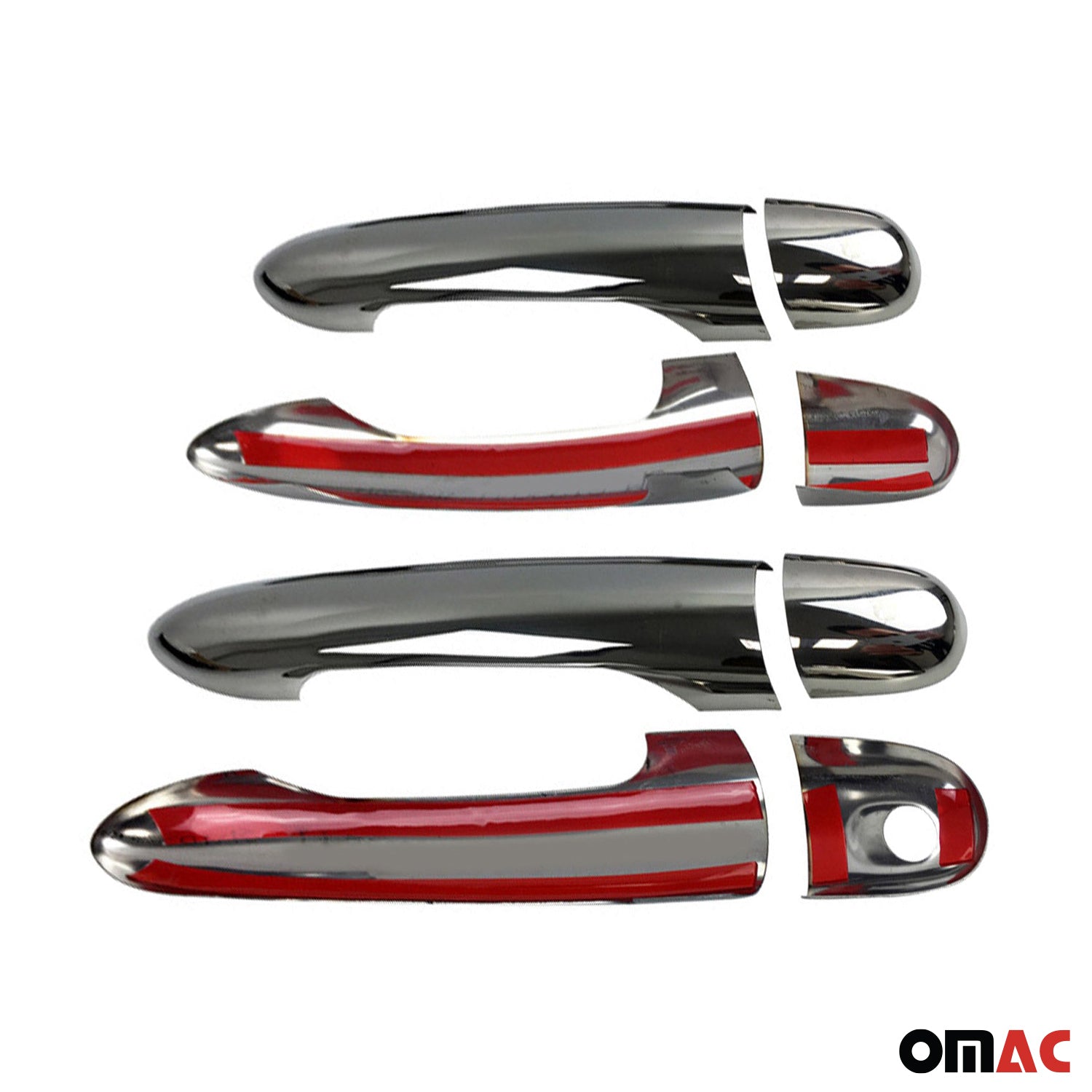 Couverture de poignée de porte pour Renault Kangoo 2007-2021 en Acier chromé