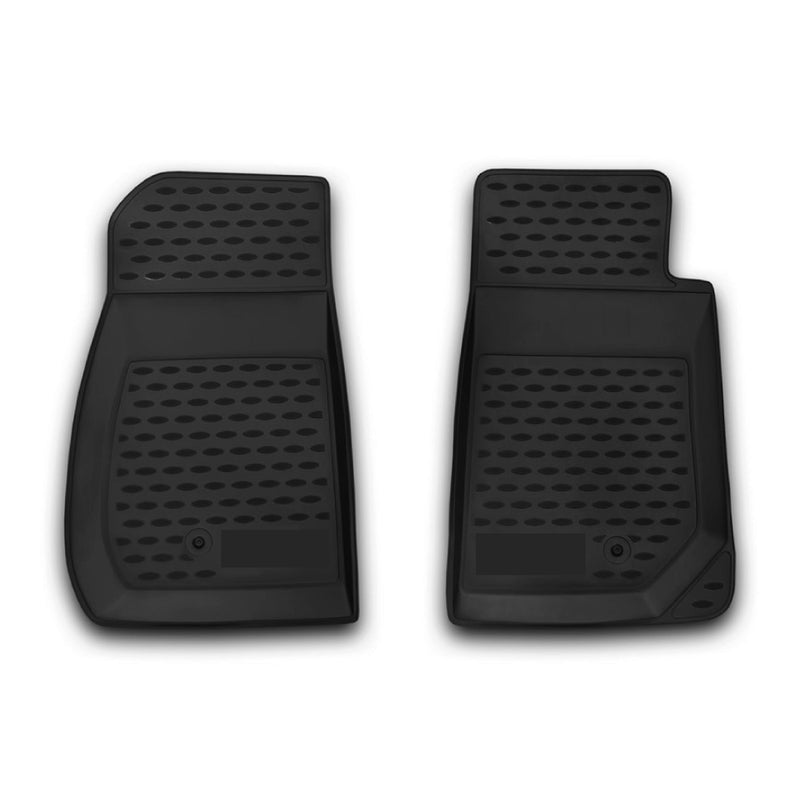 Tapis de sol pour Jeep Wrangler 2007-2017 1ère rangée caoutchouc TPE 3D Noir 2x