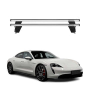 Menabo Barres De Toit Transversales pour Porsche Taycan 2019-2026 Gris Alu
