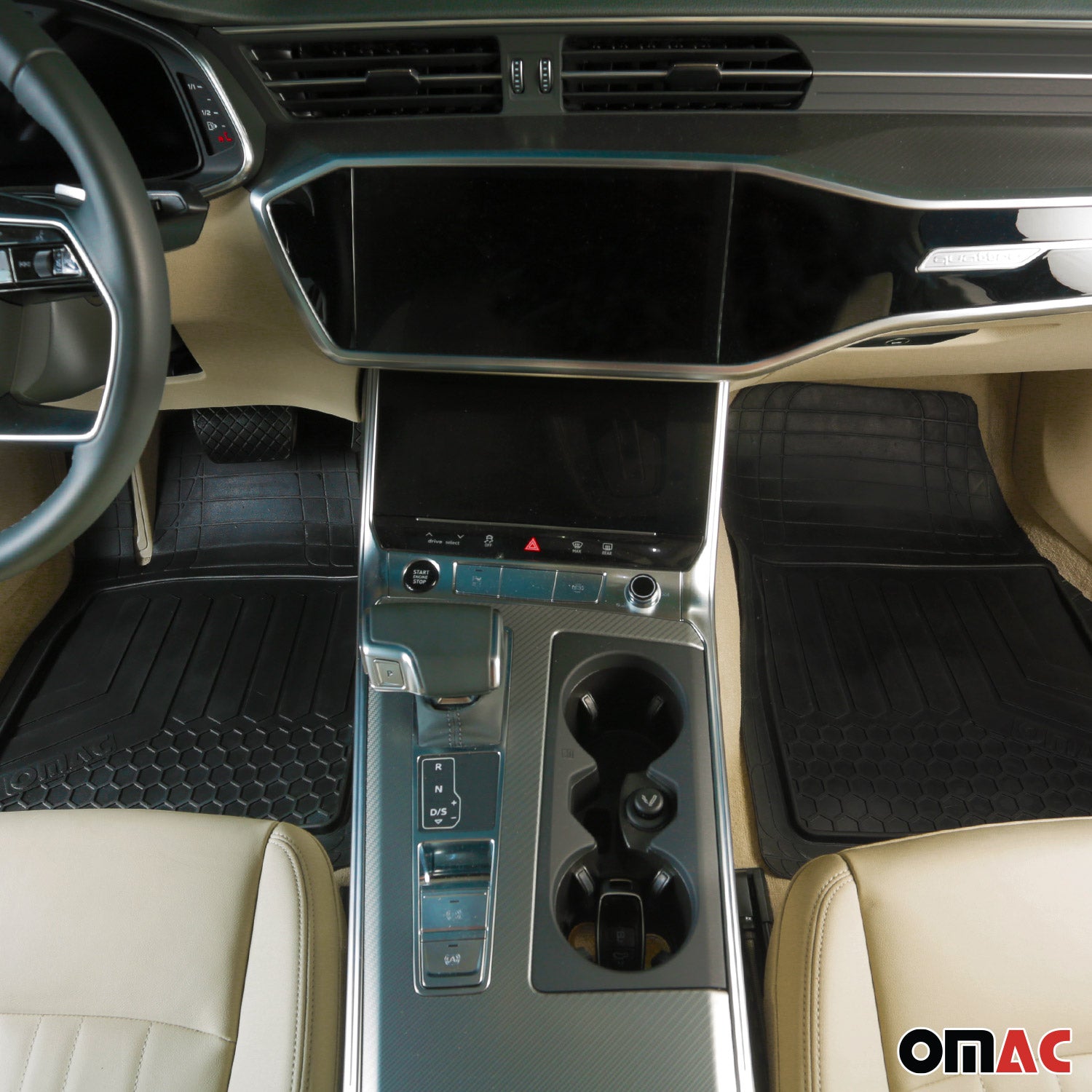 Tapis de sol pour Fiat 500 500C antidérapants et toutes saisons 5 Pcs