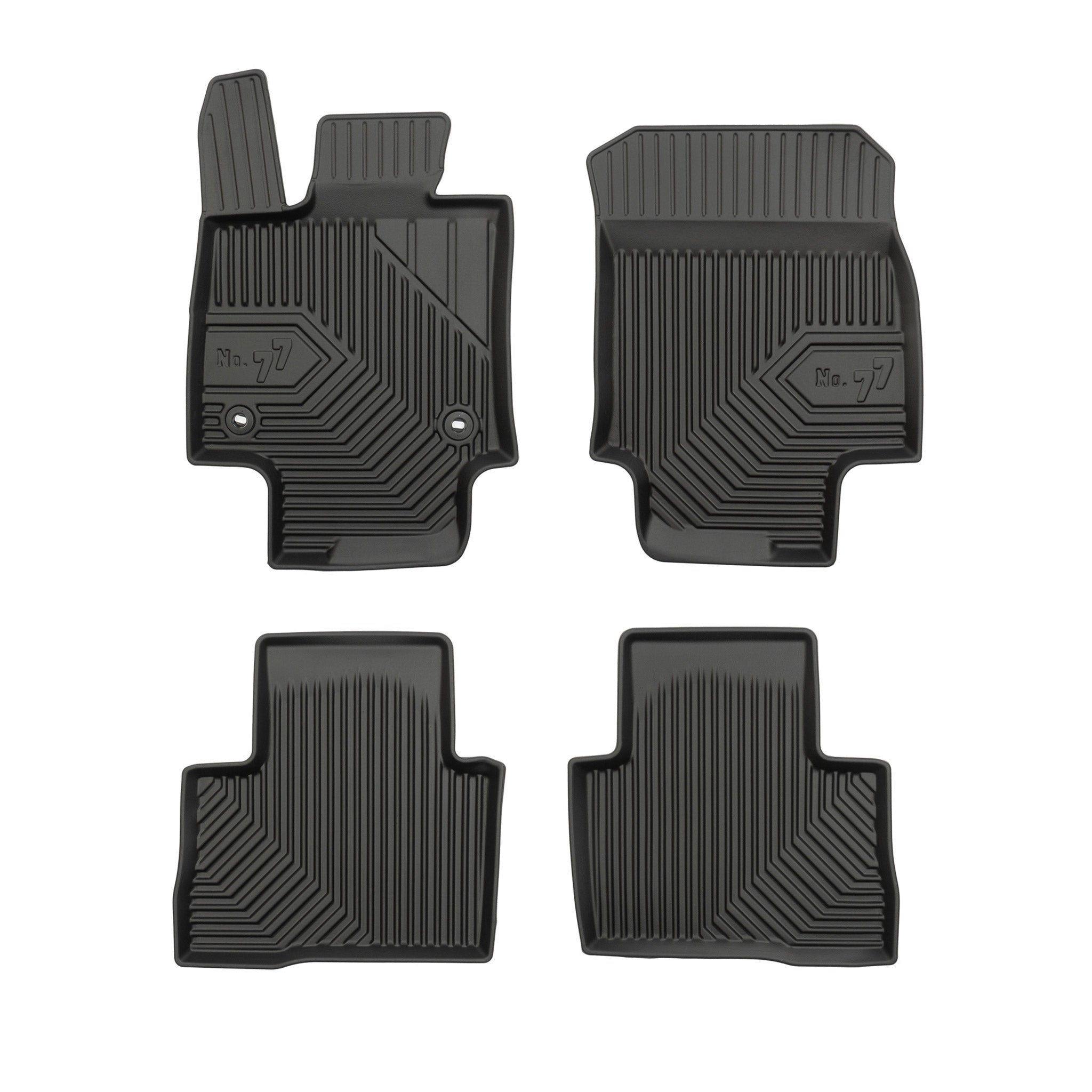 Tapis de Sol de Voiture pour Toyota RAV4 V 2019-2025 TPE Antidérapant Noir 4Pcs