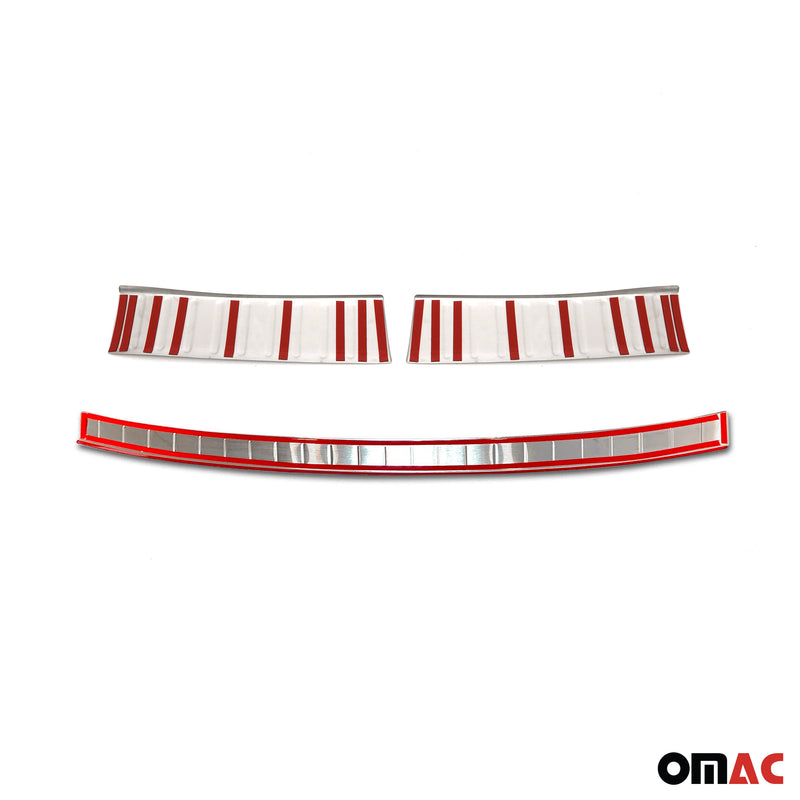 Kit Protection de Pare-Chocs arrière pour Hyundai Tucson 2021-2025 Brillant inox