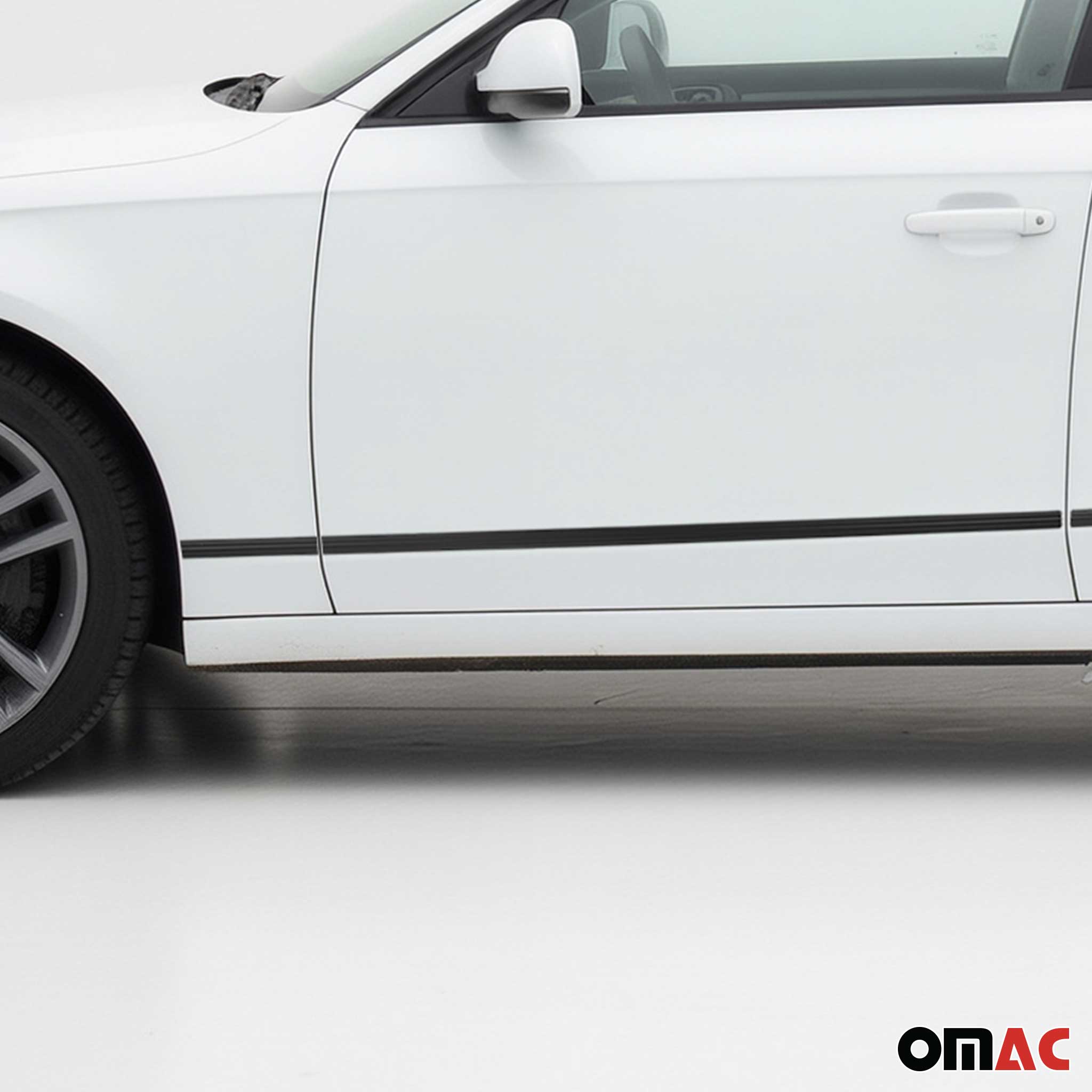 Garniture baguette de porte latérale pour Audi A4 B8 Berline 2008-2015 Alu Noir