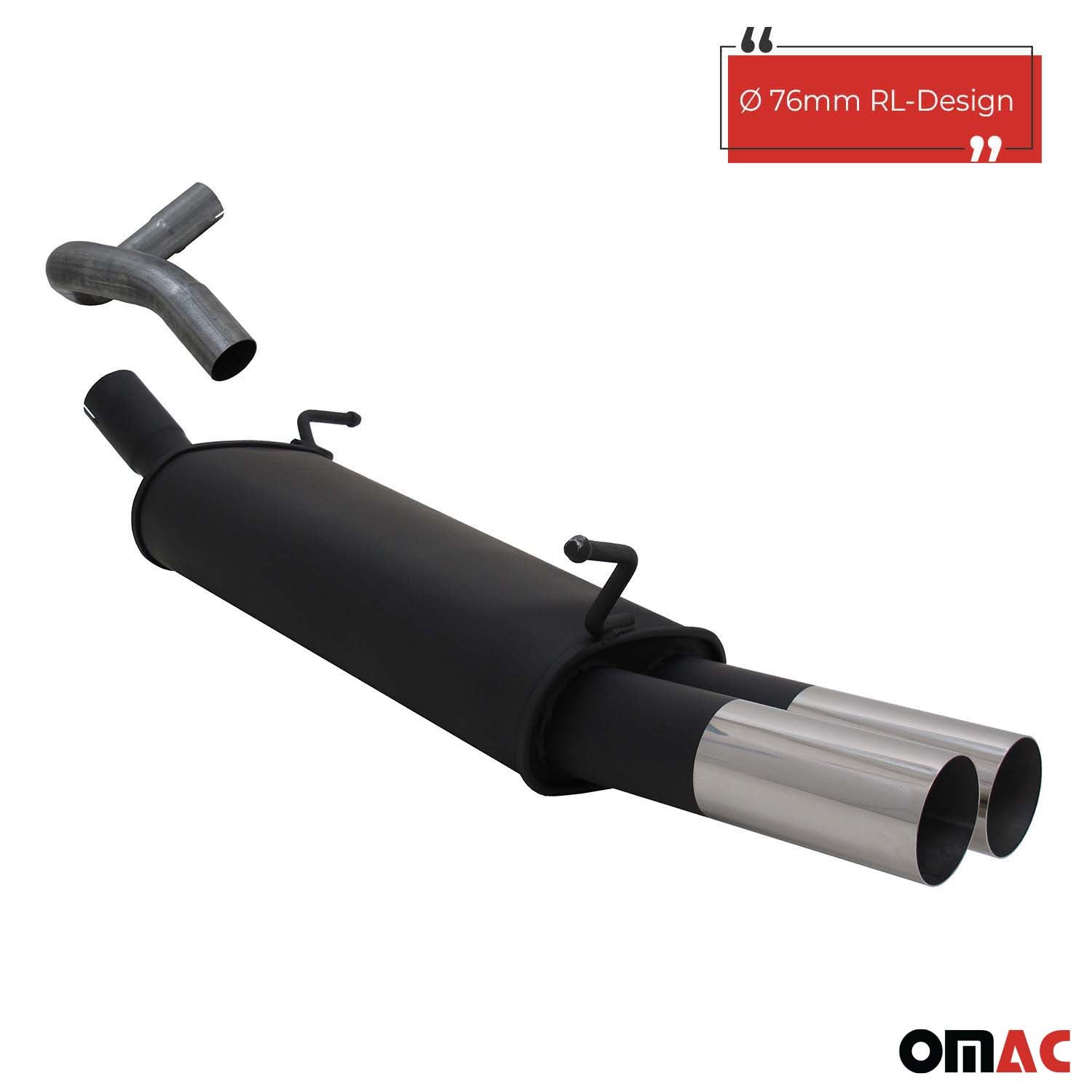 Échappement arrière sport Novus pour Seat Ibiza 6L 2x76mm RL-Design avec ABE