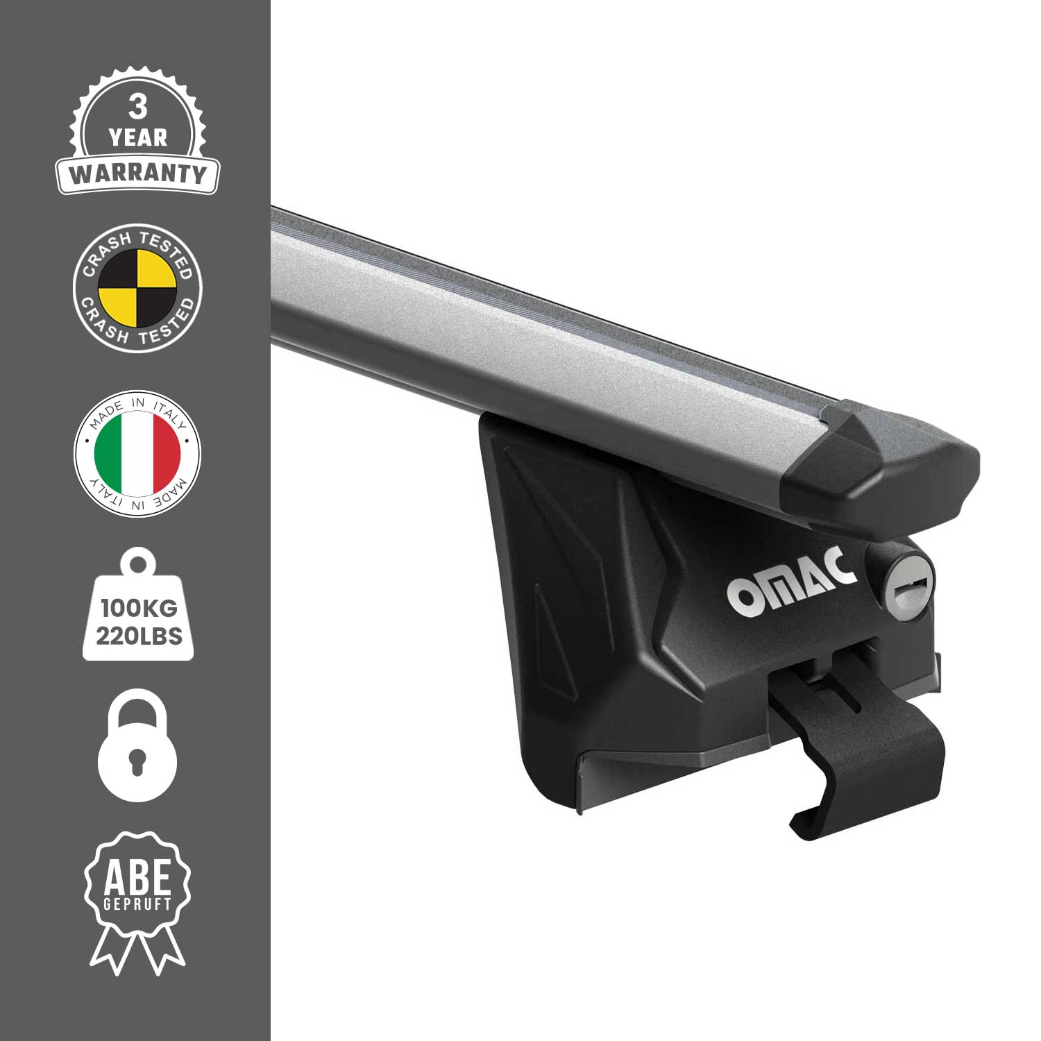 Barres de toit transversales pour Chevrolet Trax 2013-2016 Alu Gris 2 pièces ABE