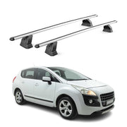 Barres de toit transversales Alu pour Peugeot 3008 I 2009-2016 TÜV 75 kg Gris 2x