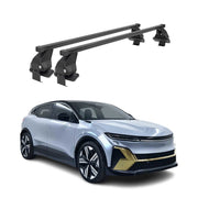 Barres de toit transversales pour Renault Megane E-Tech 2021-2025 Acier Noir 2x