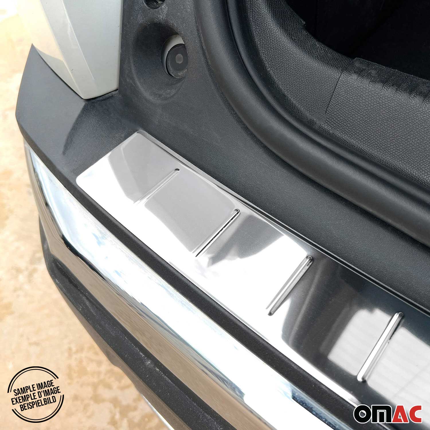 Protection de Pare-Chocs Arrière pour Audi Q5 FY 2017-2025 Inox finition polie