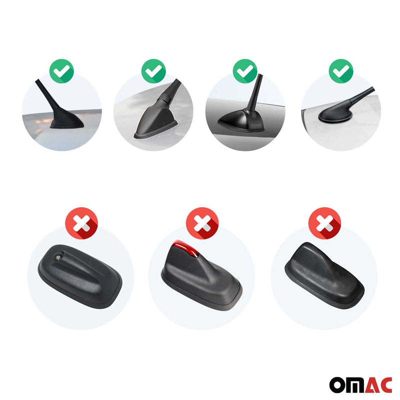 Antenne de toit Universelle Aileron Requin pour voiture Radio AM/FM Noir