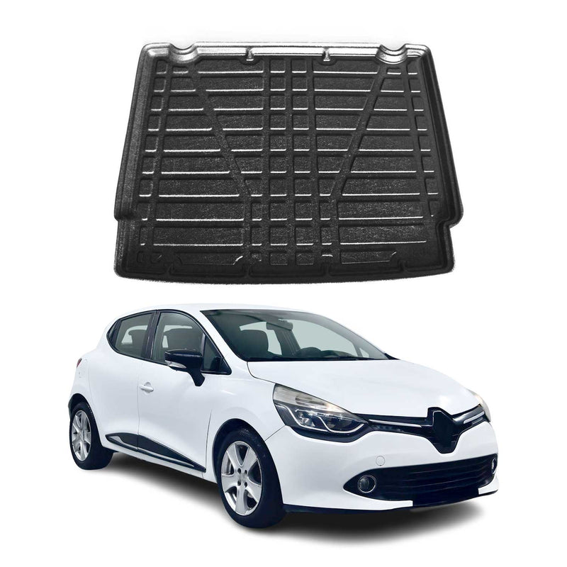 Tapis de Coffre pour Renault Clio 2012-2022 HB Break en TPE Noir